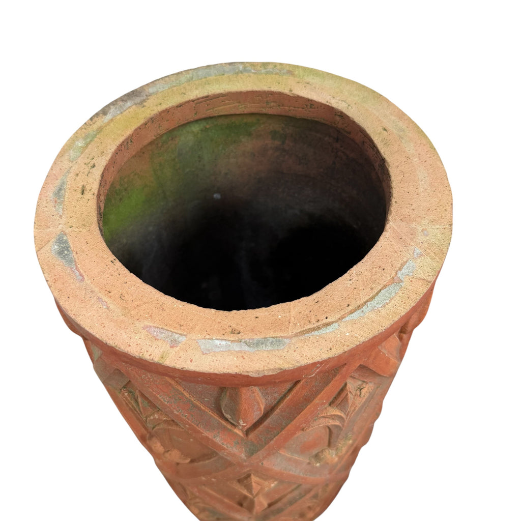 Pair of Antique French Terracotta Chimney Pots