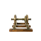 Vintage Messing Spoorwegwielstel Displaymodel