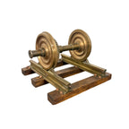 Vintage Messing Spoorwegwielstel Displaymodel