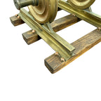 Vintage Messing Spoorwegwielstel Displaymodel