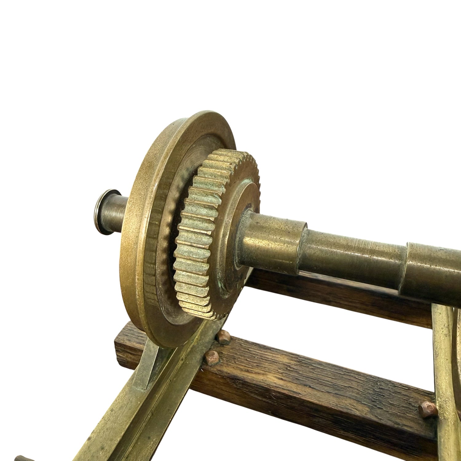 Vintage Messing Spoorwegwielstel Displaymodel