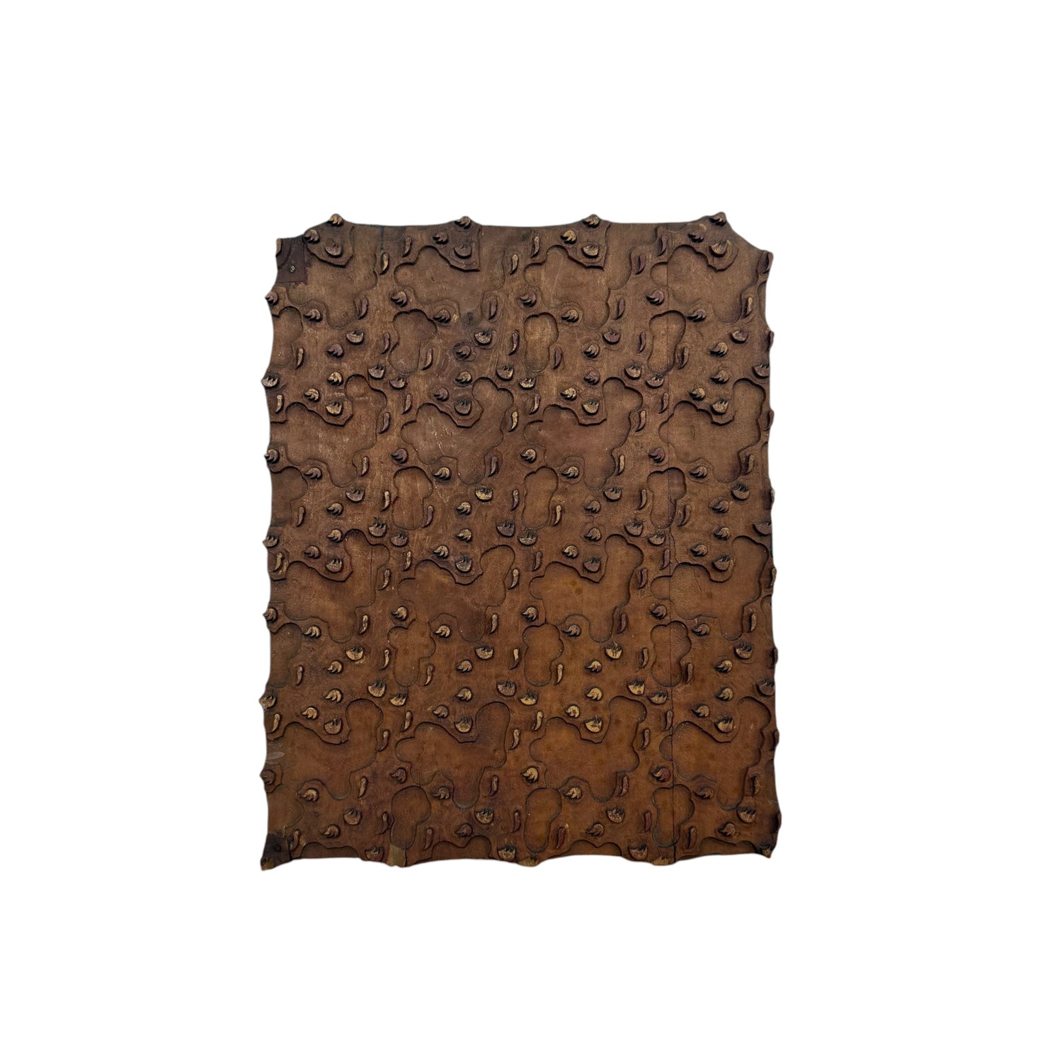 Large Antique Hand-Carved Wooden Textile stamp Block