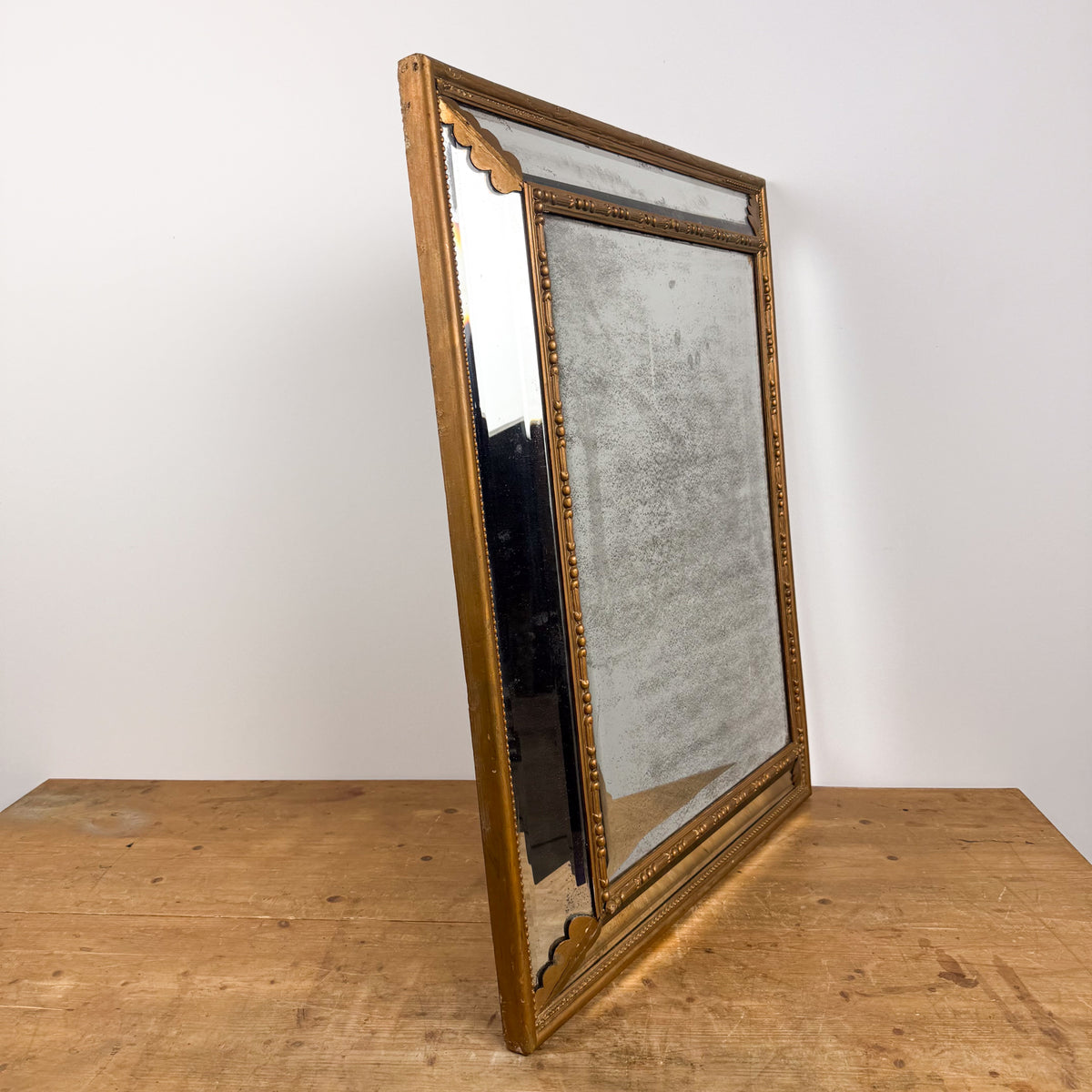 Antique French Mirror with Foxed Glass