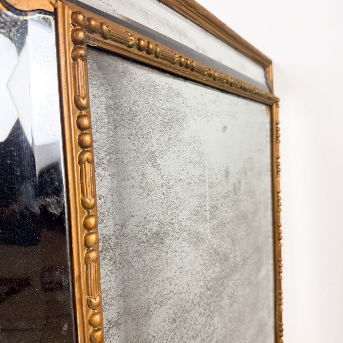 Antique French Mirror with Foxed Glass