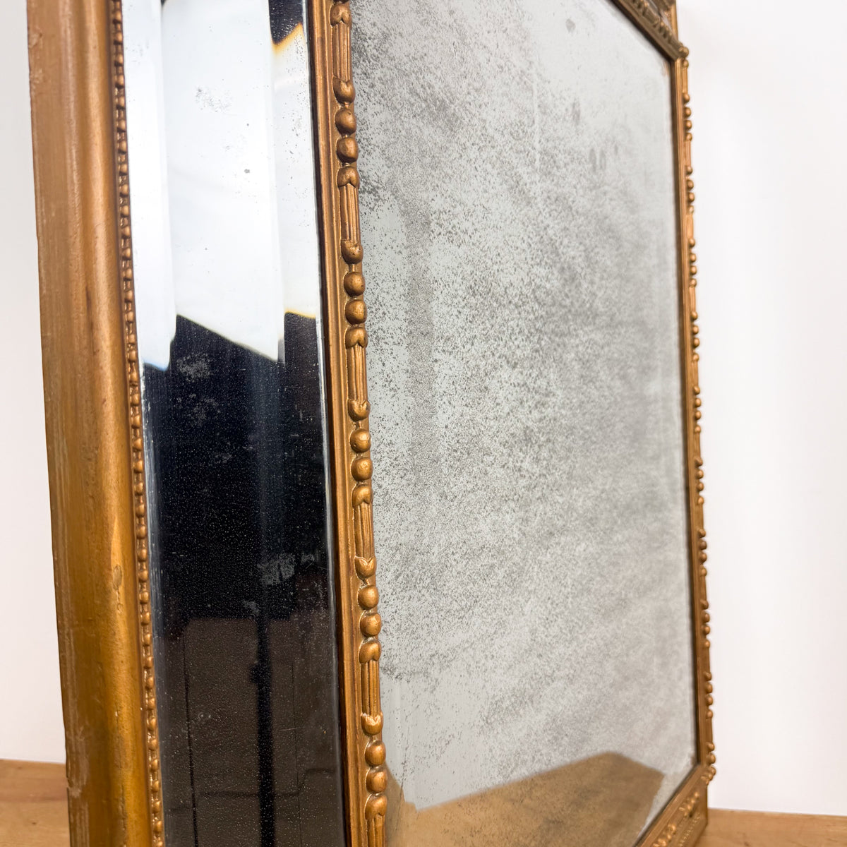 Antique French Mirror with Foxed Glass