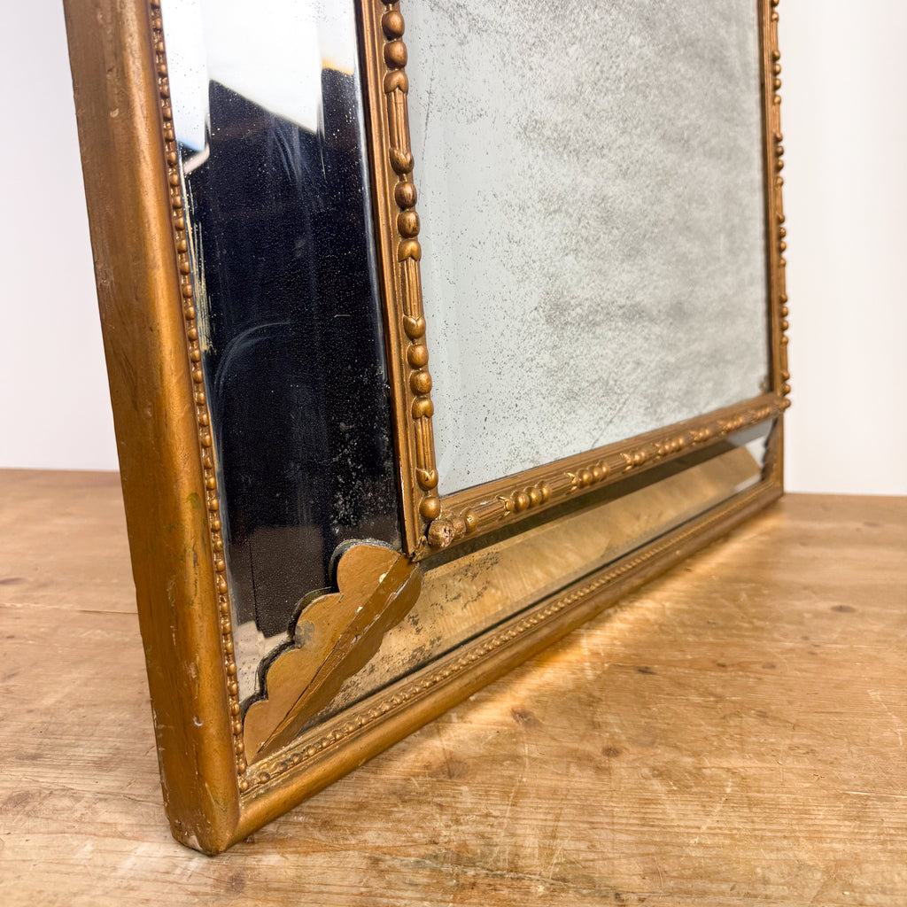Antique French Mirror with Foxed Glass