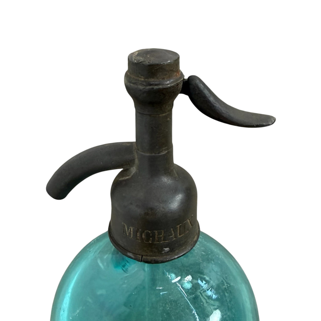 Antique French Blue Seltzer Bottle 'Fortune Darras' Tourcoing