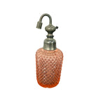 Vintage Roze Geperst Glas Badkamerset