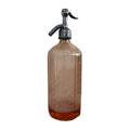 French antique pink glass seltzer bottle