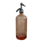 French antique pink glass seltzer bottle