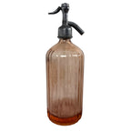 French antique pink glass seltzer bottle
