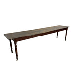 3 Meter Long Antique Table on Porcelain Casters