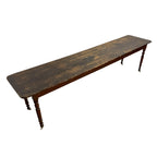 3 Meter Long Antique Table on Porcelain Casters