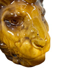 Antique Sarreguemines lion head creamer jug ca. 1900