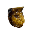 Antique Sarreguemines lion head creamer jug ca. 1900
