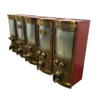 Vintage Brass Coffee Bean Dispensers – Set of Five