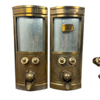Vintage Brass Coffee Bean Dispensers – Set of Five