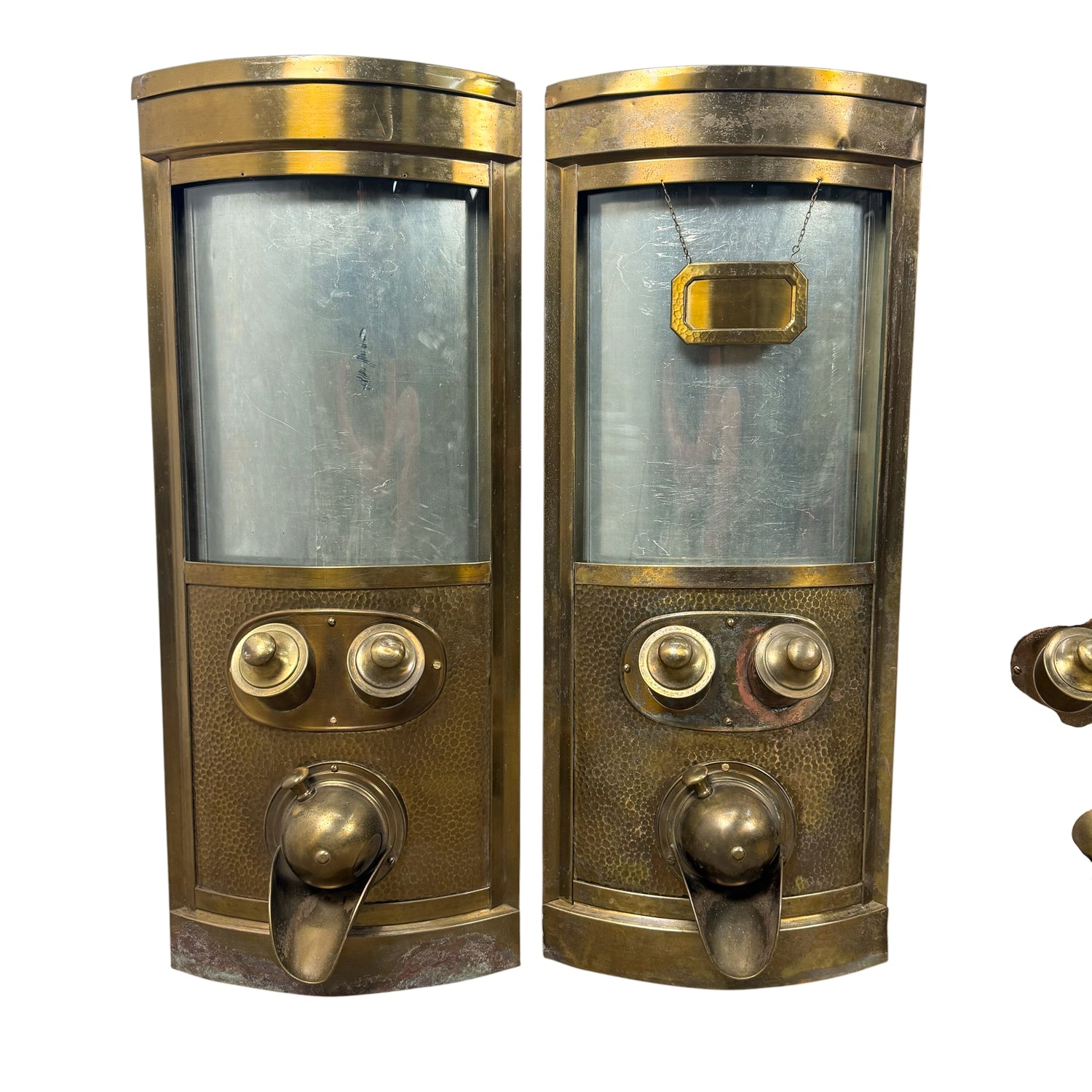 Vintage Brass Coffee Bean Dispensers – Set of Five