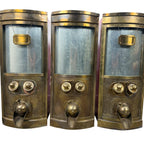 Vintage Brass Coffee Bean Dispensers – Set of Five