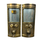 Vintage Brass Coffee Bean Dispensers – Set of Five