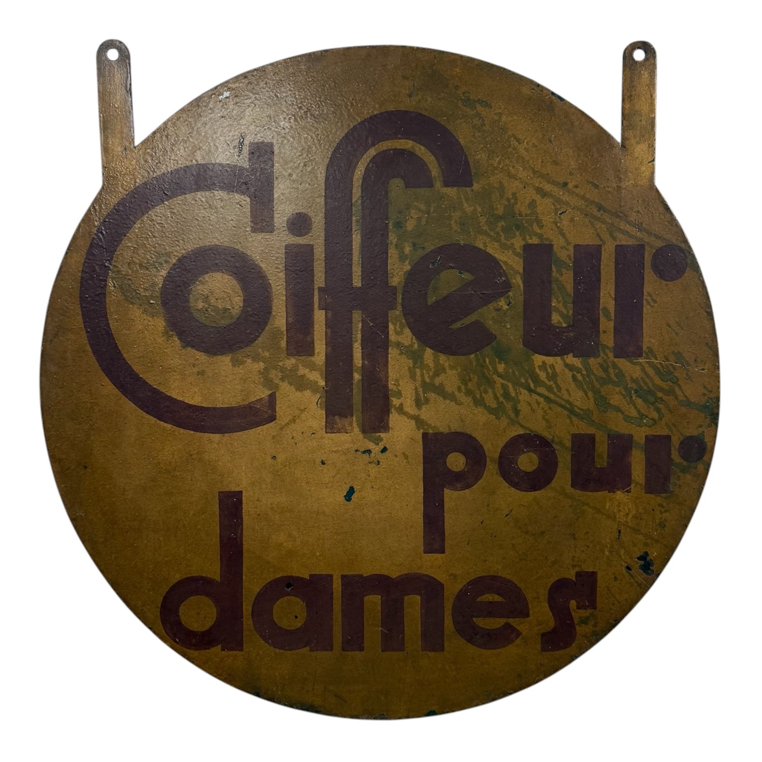 Vintage double sided shop sign Coiffeur pour dames