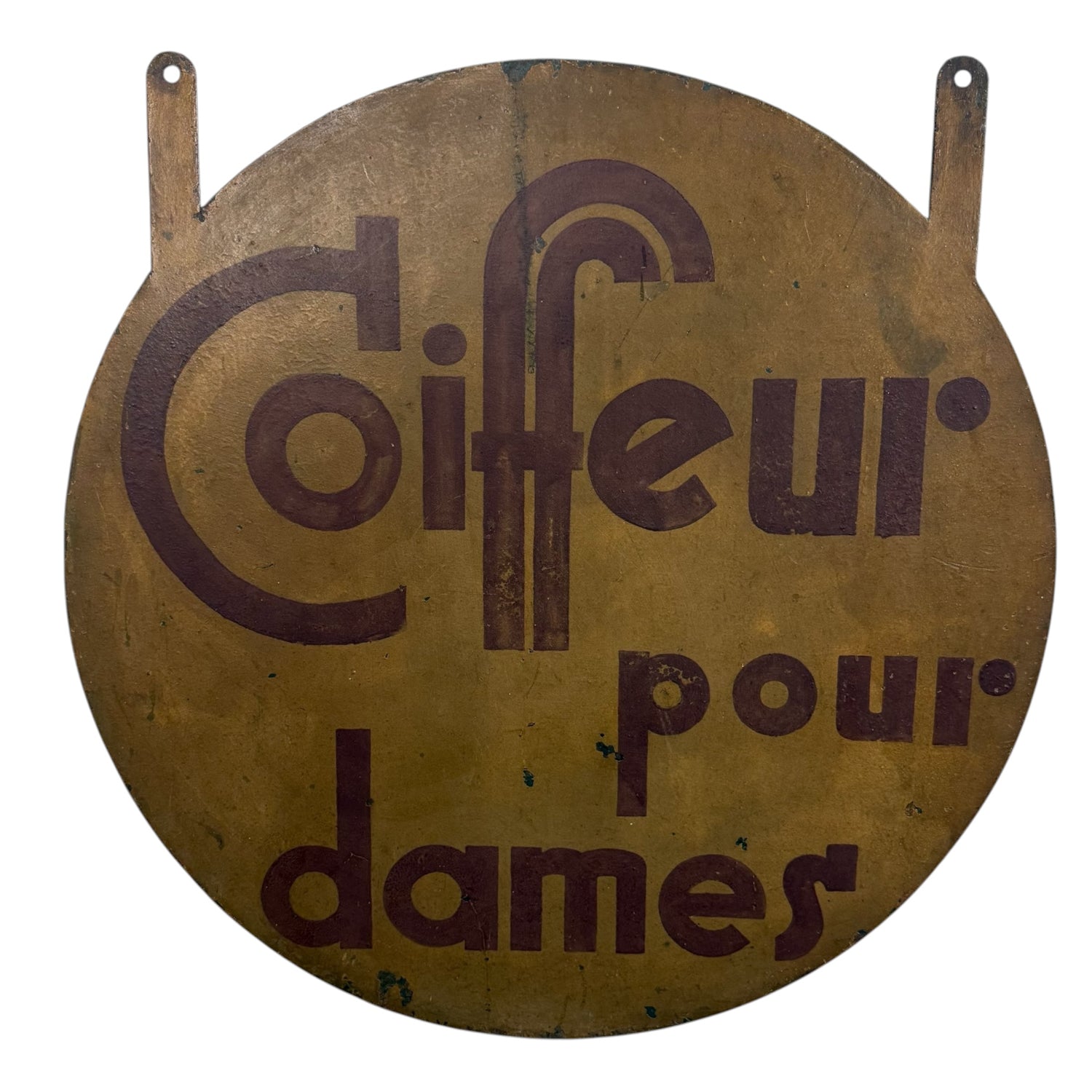Vintage double sided shop sign Coiffeur pour dames