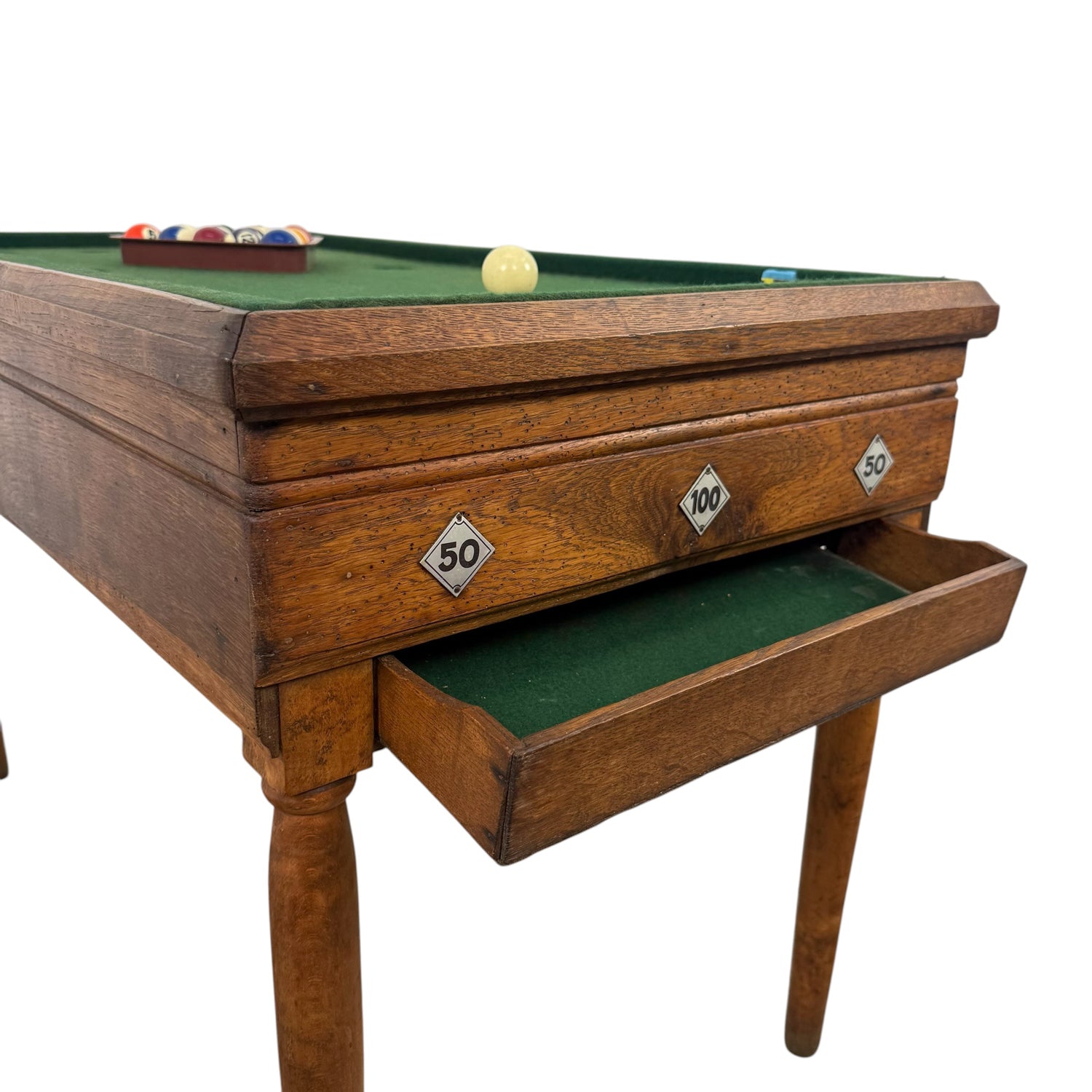 Antique oak childrens Billiard game table
