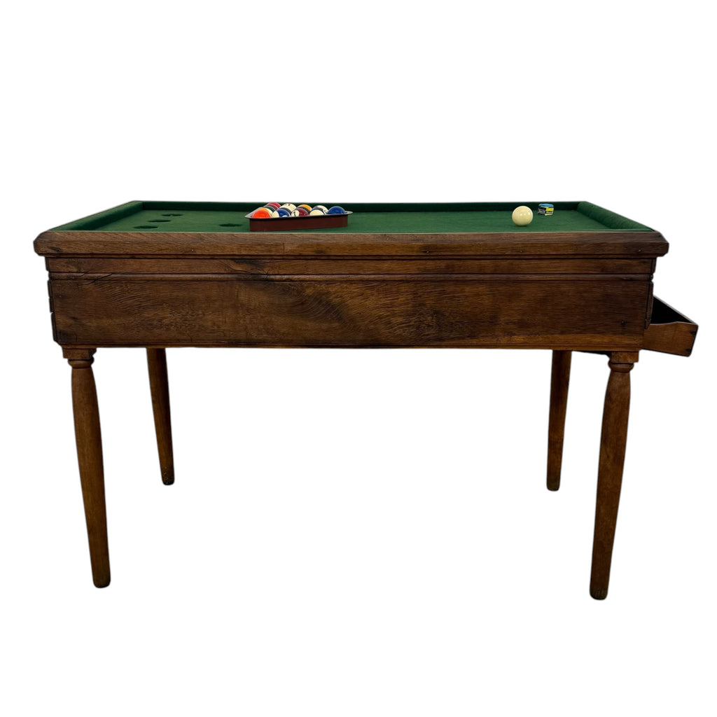Antieke eikenhouten kinderbiljarttafel