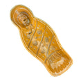 Antique french terracotta baby cake & pâté mold yellow