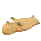 Antique french terracotta baby cake & pâté mold yellow