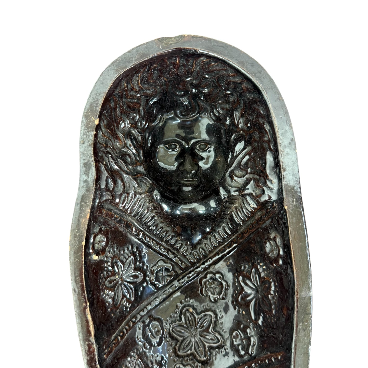 Antique French Terracotta Baby Cake & Pâté Mold