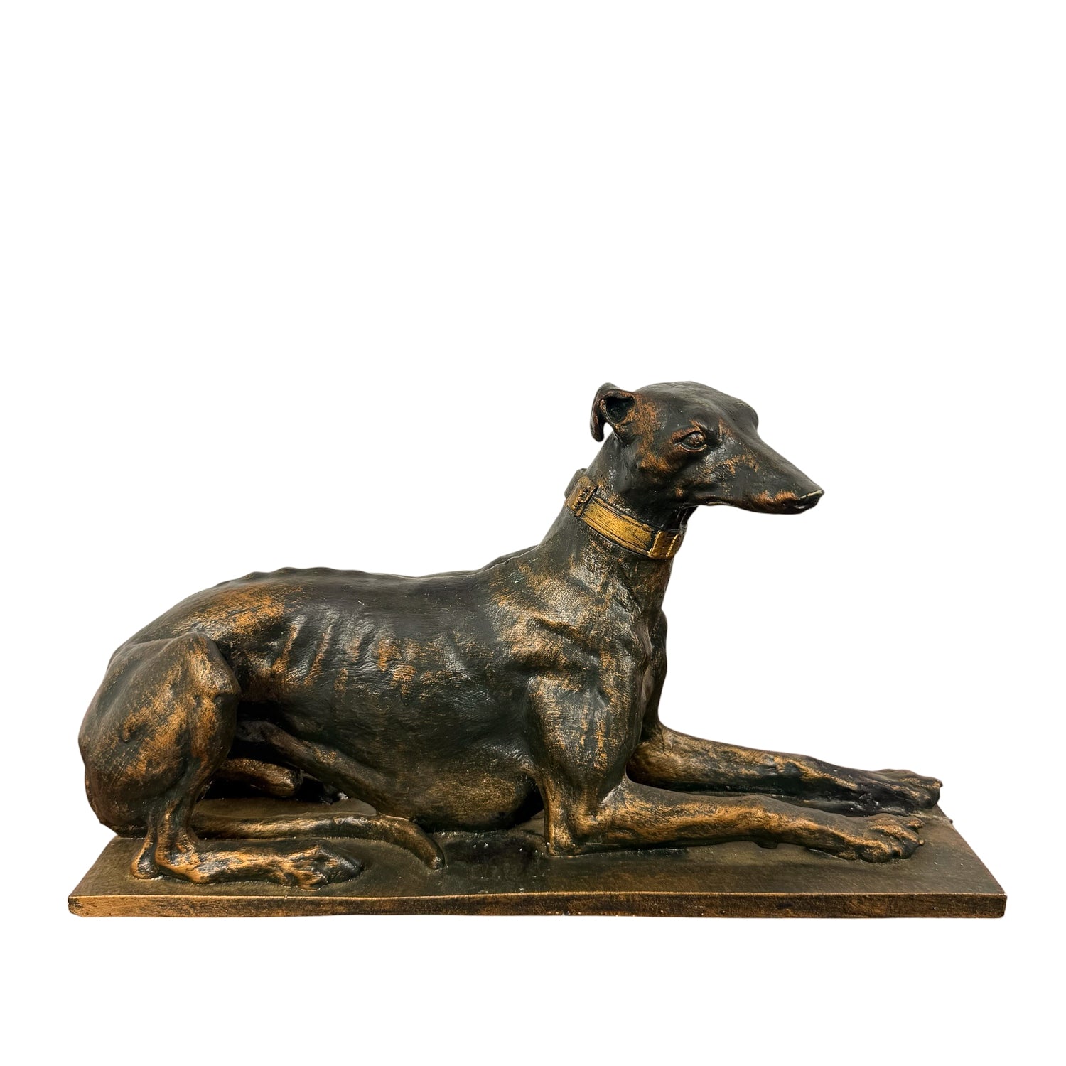 Vintage plaster Greyhound sculpture