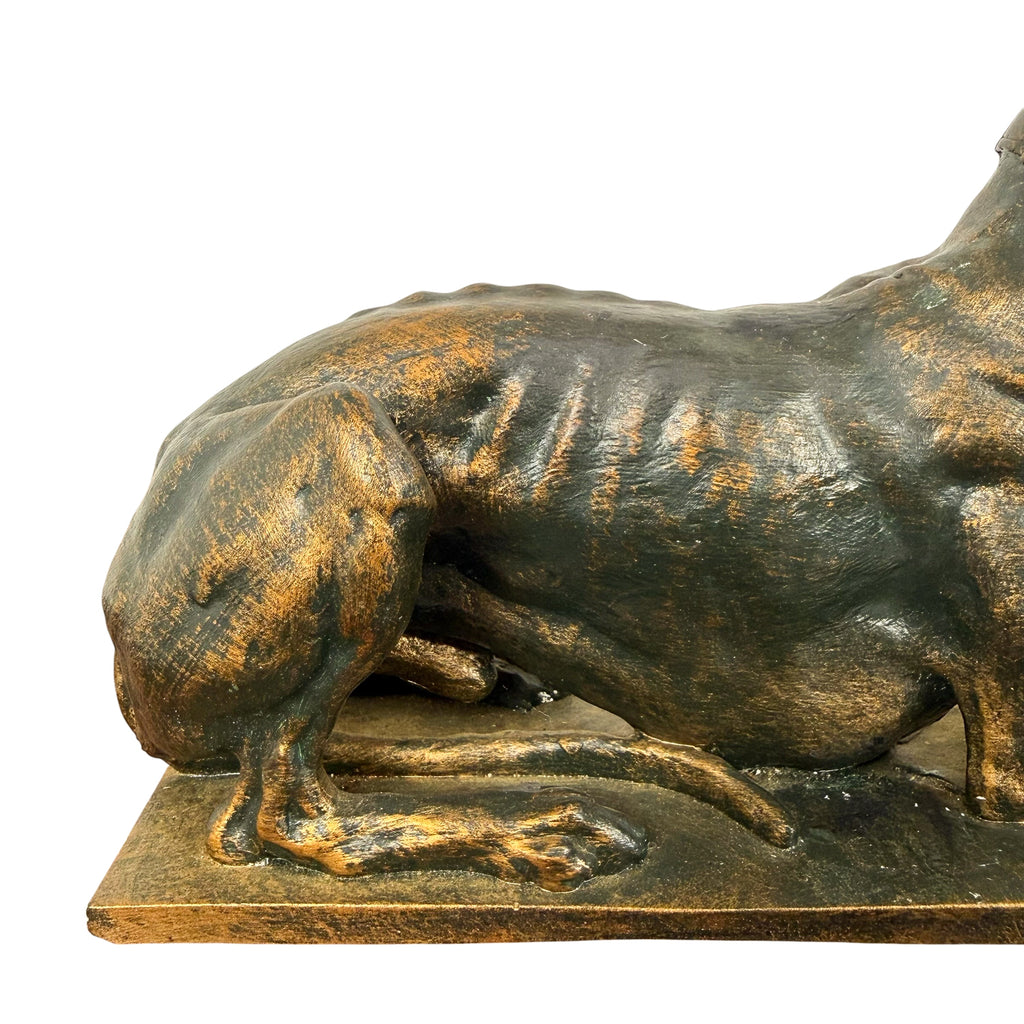 Vintage gipsen windhond sculptuur