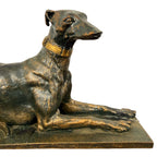 Vintage gipsen windhond sculptuur