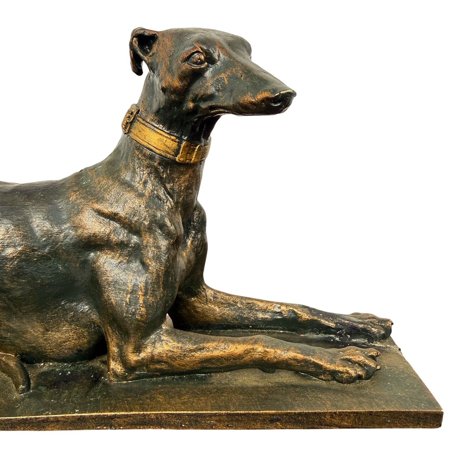Vintage plaster Greyhound sculpture