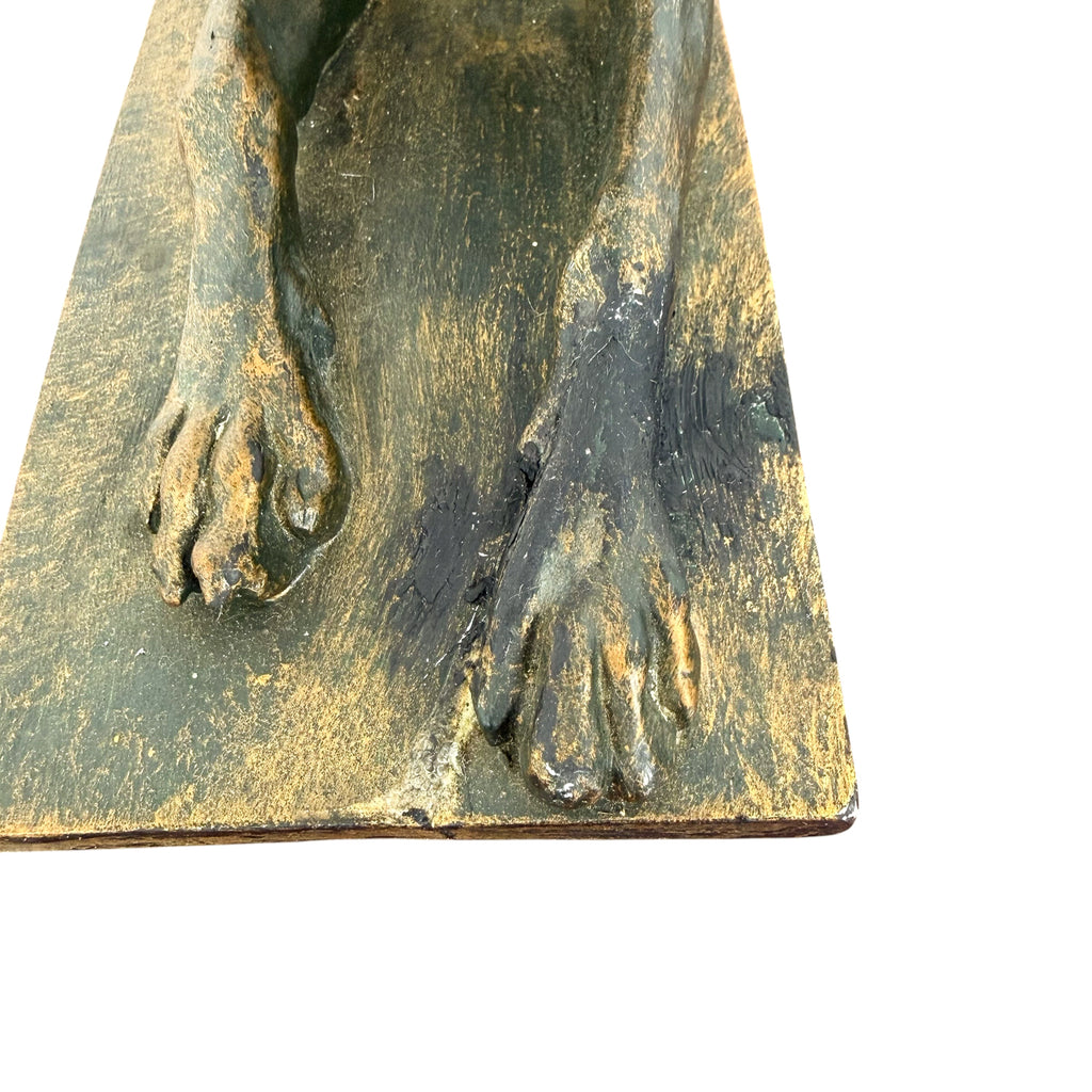 Vintage gipsen windhond sculptuur