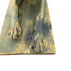 Vintage gipsen windhond sculptuur