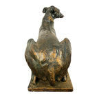 Vintage gipsen windhond sculptuur
