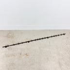 Antique industrial kitchen pot rack in copper with adjustable hooks