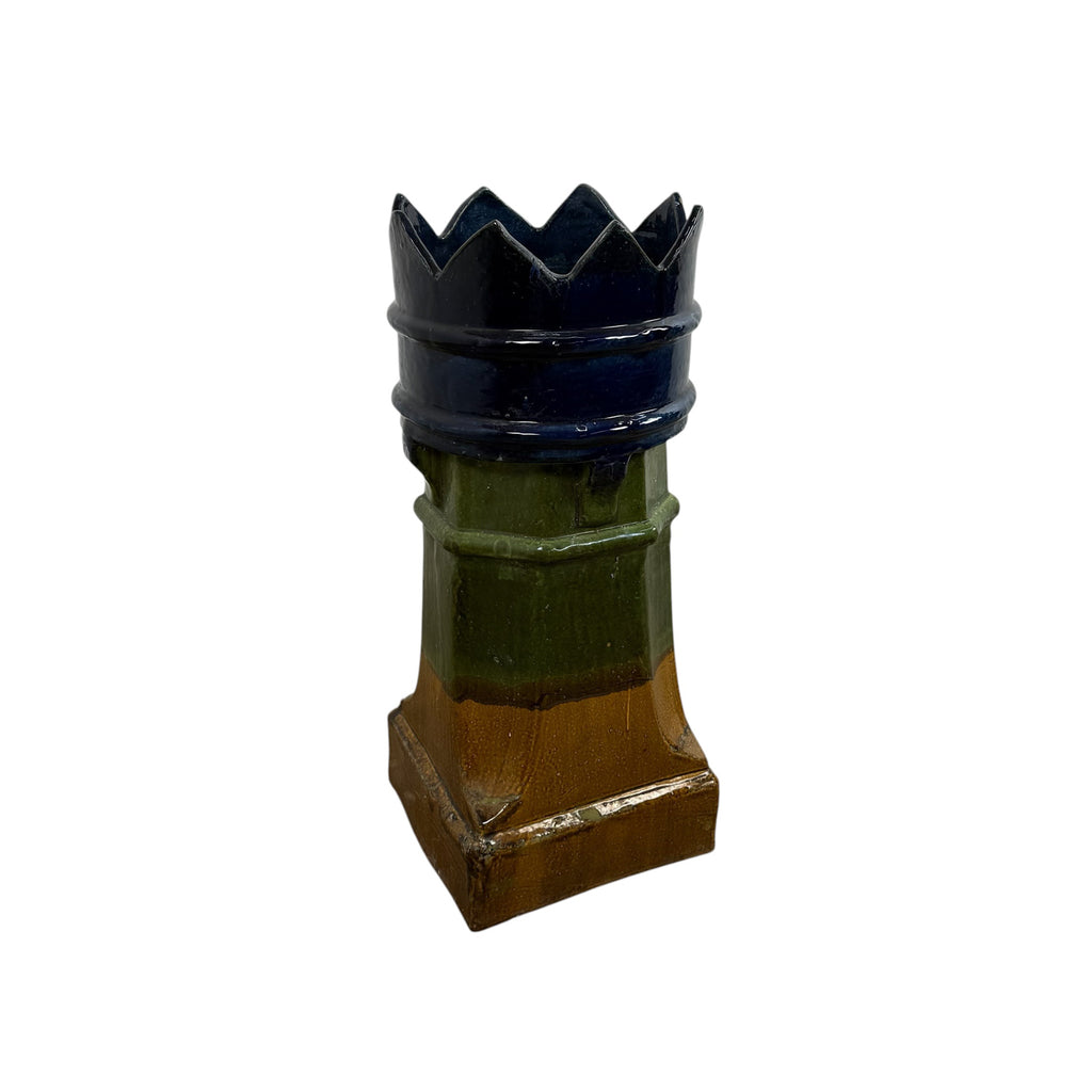 Antique French Glazed Ceramic Chimney Pot