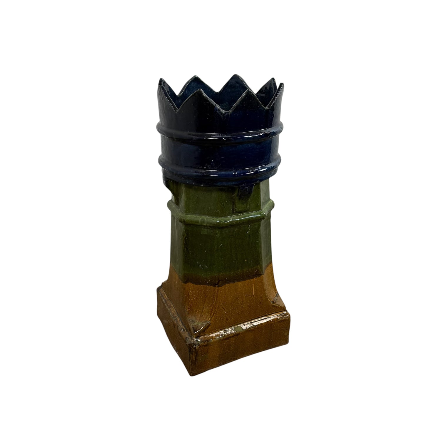 Antique French Glazed Ceramic Chimney Pot