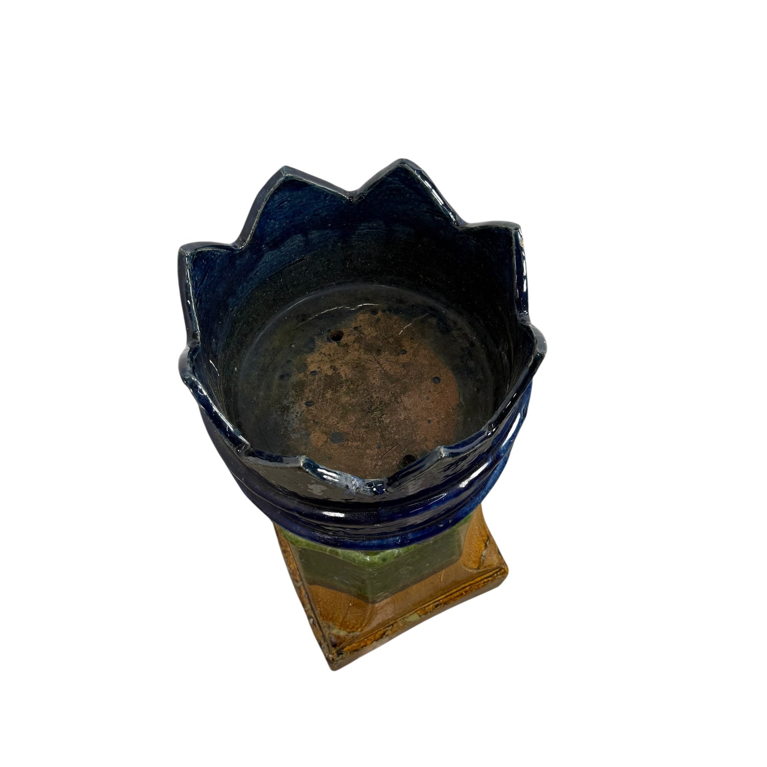 Antique French Glazed Ceramic Chimney Pot