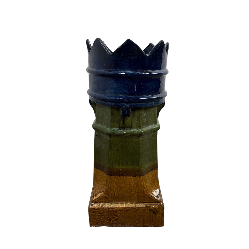 Antique French Glazed Ceramic Chimney Pot