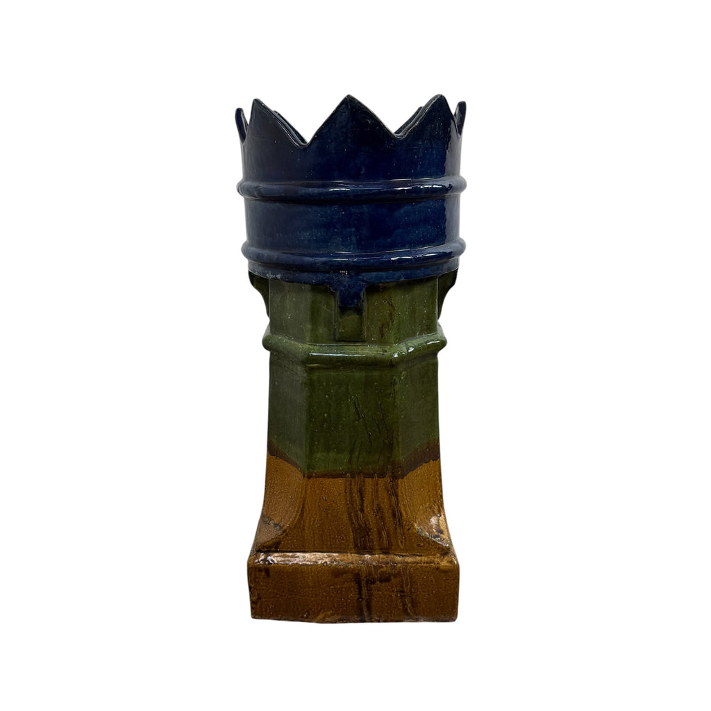 Antique French Glazed Ceramic Chimney Pot
