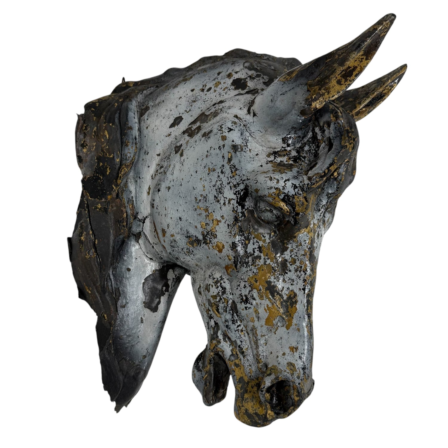 Antique zinc horse head trade sign