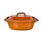 Antique Vallauris Terracotta Casserole Dish
