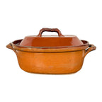 Antique Vallauris Terracotta Casserole Dish