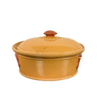 Antique French Terracotta Casserole Dish With Lid