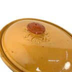 Antique French Terracotta Casserole Dish With Lid