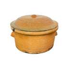 Antique French Terracotta Cooking Pot with Lion Heads